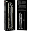 NEBULA SERIES BY IBIZA - MODELO 12 DILDO CRISTAL BOROSILICATO TRANSPARENTE 17 CM -O- 3.5 CM - Sensuana.es