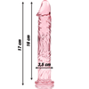 NEBULA SERIES BY IBIZA - MODELO 12 DILDO CRISTAL BOROSILICATO TRANSPARENTE 17 CM -O- 3.5 CM - Sensuana.es