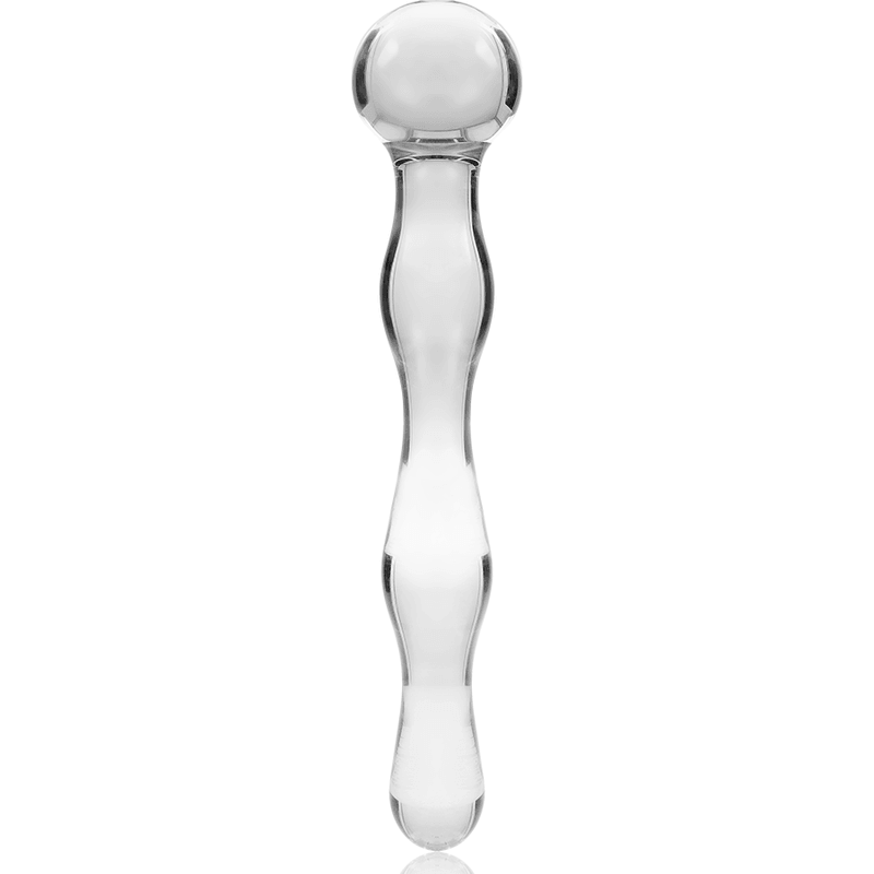 NEBULA SERIES BY IBIZA - MODELO 13 DILDO CRISTAL BOROSILICATO TRANSPARENTE 18 CM -O- 3.5 CM - Sensuana.es