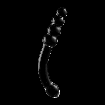 NEBULA SERIES BY IBIZA - MODELO 14 DILDO CRISTAL BOROSILICATO TRANSPARENTE 18.5 CM -O- 3 CM - Sensuana.es