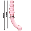 NEBULA SERIES BY IBIZA - MODELO 14 DILDO CRISTAL BOROSILICATO TRANSPARENTE 18.5 CM -O- 3 CM - Sensuana.es