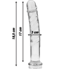 NEBULA SERIES BY IBIZA - MODELO 16 DILDO CRISTAL BOROSILICATO TRANSPARENTE 18.5 CM -O- 3 CM - Sensuana.es