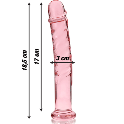 NEBULA SERIES BY IBIZA - MODELO 16 DILDO CRISTAL BOROSILICATO TRANSPARENTE 18.5 CM -O- 3 CM - Sensuana.es