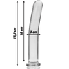 NEBULA SERIES BY IBIZA - MODELO 17 DILDO CRISTAL BOROSILICATO TRANSPARENTE 18.5 CM -O- 3 CM - Sensuana.es