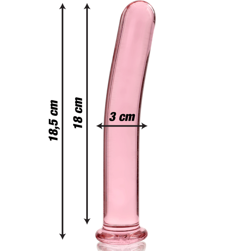 NEBULA SERIES BY IBIZA - MODELO 17 DILDO CRISTAL BOROSILICATO TRANSPARENTE 18.5 CM -O- 3 CM - Sensuana.es