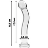 NEBULA SERIES BY IBIZA - MODELO 18 DILDO CRISTAL BOROSILICATO TRANSPARENTE 18.5 CM -O- 3.5 CM - Sensuana.es