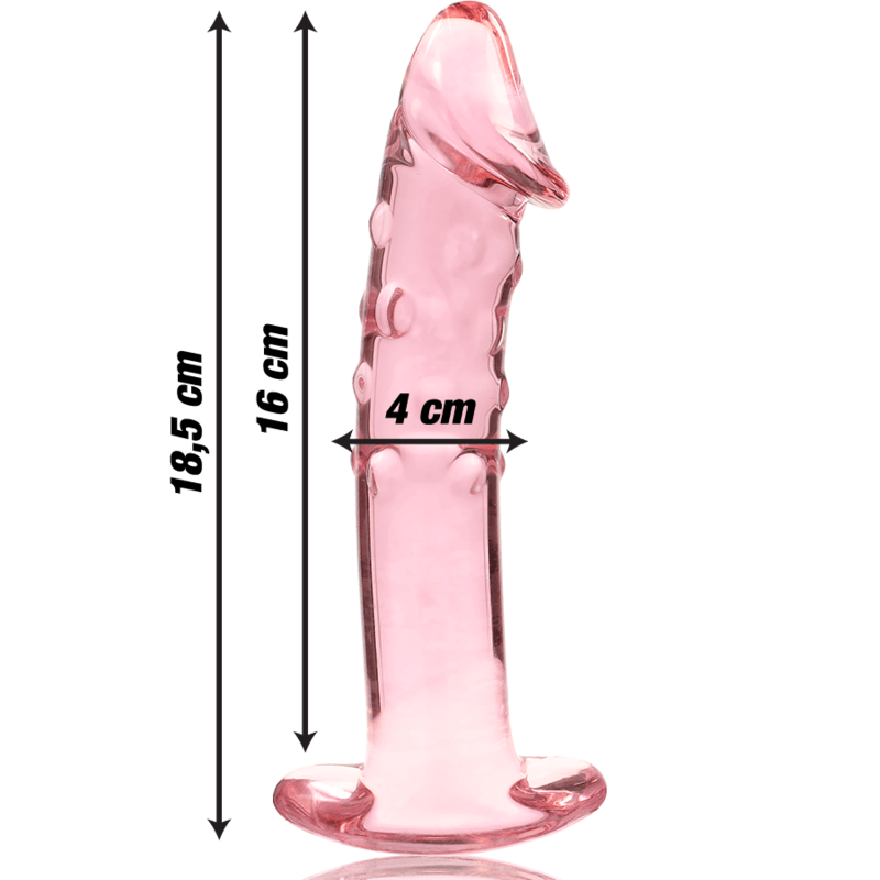 NEBULA SERIES BY IBIZA - MODELO 19 DILDO CRISTAL BOROSILICATO TRANSPARENTE 18.5 CM -O- 4 CM - Sensuana.es