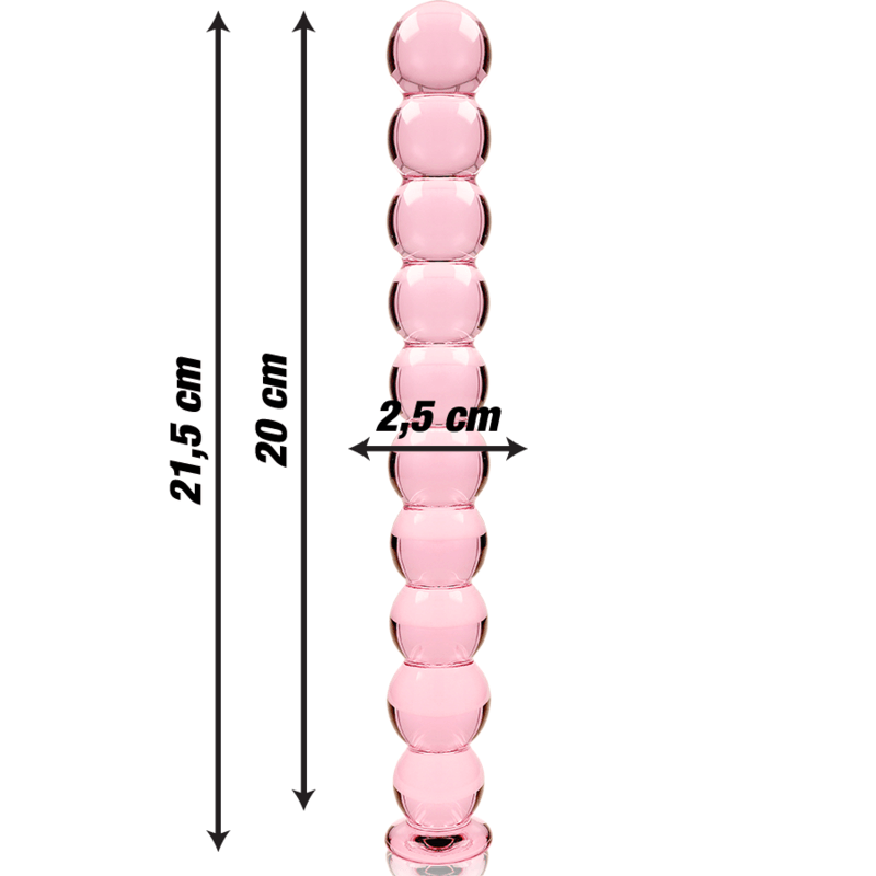 NEBULA SERIES BY IBIZA - MODELO 22 DILDO CRISTAL BOROSILICATO TRANSPARENTE 21.5 CM -O- 2.5 CM - Sensuana.es