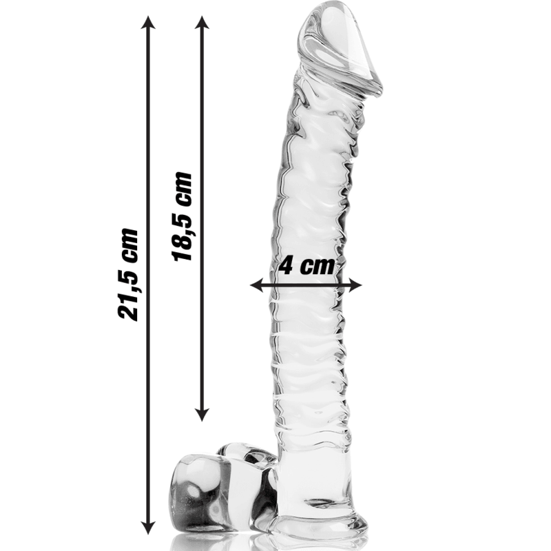 NEBULA SERIES BY IBIZA - MODELO 23 DILDO CRISTAL BOROSILICATO TRANSPARENTE 21.5 CM -O- 4 CM - Sensuana.es