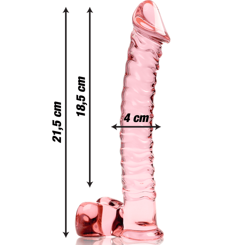 NEBULA SERIES BY IBIZA - MODELO 23 DILDO CRISTAL BOROSILICATO TRANSPARENTE 21.5 CM -O- 4 CM - Sensuana.es