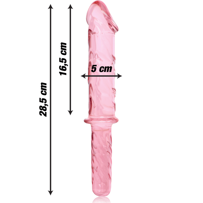 NEBULA SERIES BY IBIZA - MODELO 24 DILDO CRISTAL BOROSILICATO TRANSPARENTE 28.5 CM -O- 5 CM - Sensuana.es