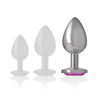 INTENSE - PLUG ANAL METAL ALUMINIO CON CRISTAL ROSA TALLA L - Sensuana.es