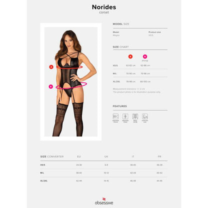 OBSESSIVE - NORIDES CORSET & TANGA XS/S - Sensuana.es