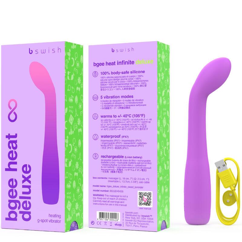 B SWISH - BGEE HEAT INFINITE DELUXE VIBRADOR RECARGABLE SILICONA LAVANDA - Sensuana.es