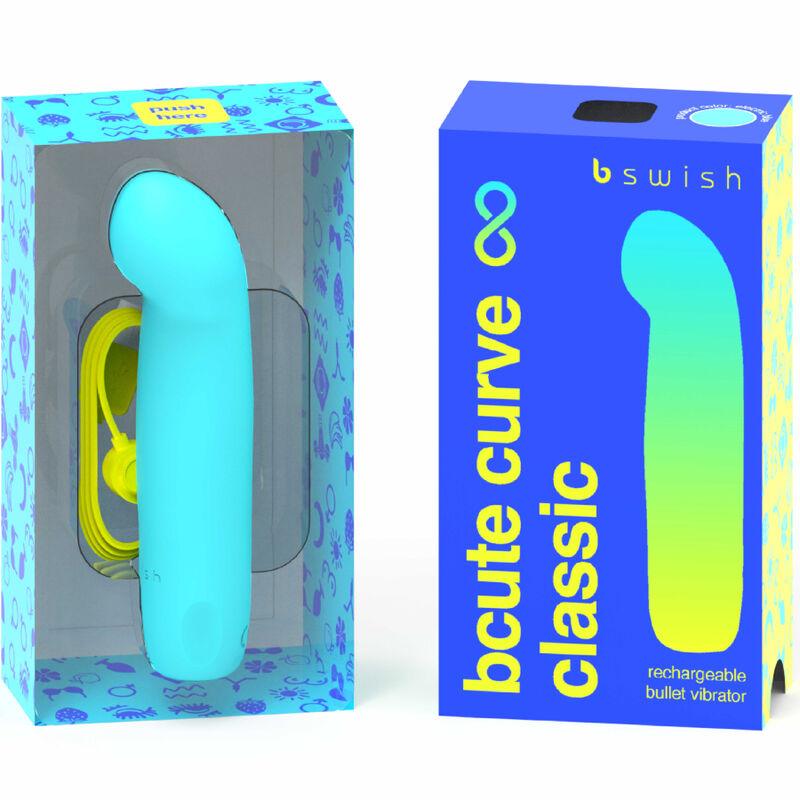 B SWISH - BCUTE CURVE INFINITE CLASSIC VIBRADOR RECARGABLE SILICONA AZUL - Sensuana.es