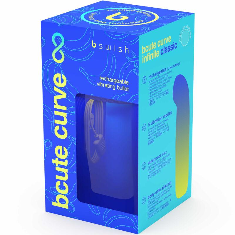 B SWISH - BCUTE CURVE INFINITE CLASSIC EDICION LIMITADA VIBRADOR RECARGABLE SILICONA AZUL - Sensuana.es