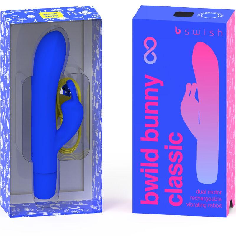 B SWISH - BWILD BUNNY INFINITE CLASSIC VIBRADOR RECARGABLE SILICONA AZUL - Sensuana.es