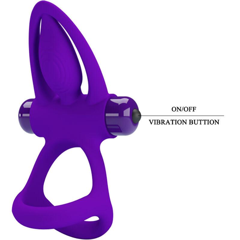 PRETTY LOVE - ANILLO VIBRADOR 10 VIBRACIONES SILICONA VIOLETA - Sensuana.es