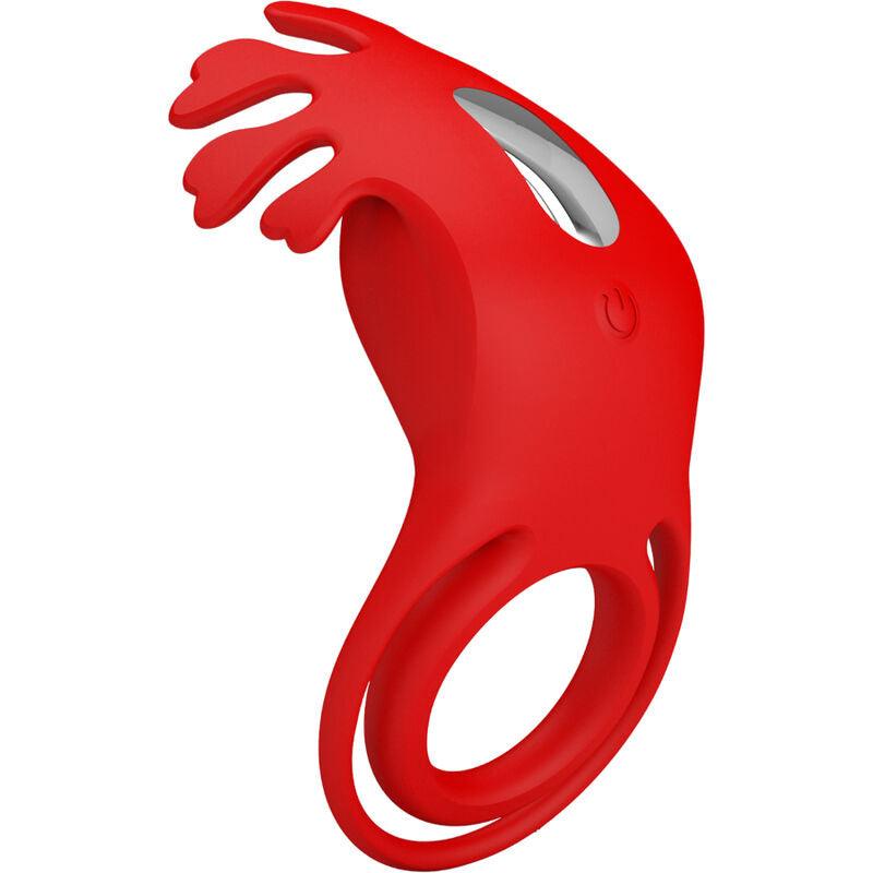 PRETTY LOVE - RUBEN ANILLO VIBRADOR 7 VIBRACIONES SILICONA ROJO - Sensuana.es