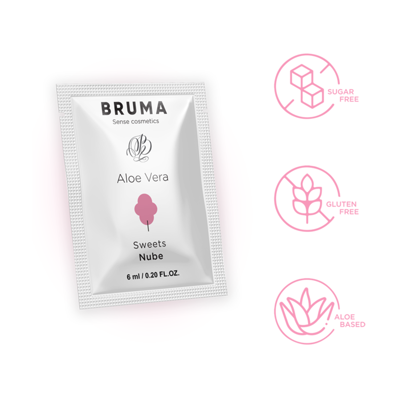 BRUMA - GEL DESLIZANTE CON ALOE VERA SABOR A NUBE 6 ML - Sensuana.es