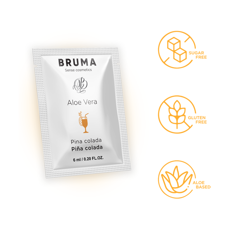 BRUMA - GEL DESLIZANTE CON ALOE VERA SABOR A PIÑA COLADA 6 ML - Sensuana.es