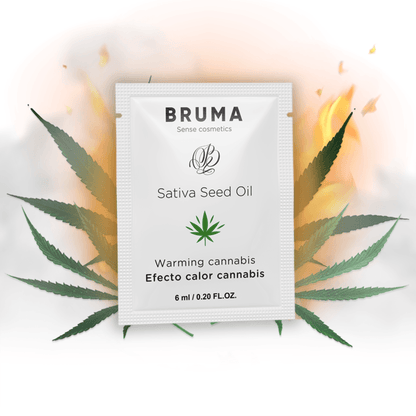 BRUMA - GEL DESLIZANTE CON ACEITE DE SEMILLA EFECTO CALOR SABOR CANNABIS 6 ML - Sensuana.es