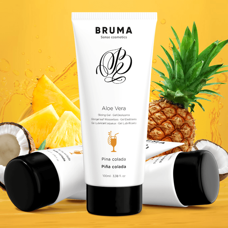 BRUMA - GEL DESLIZANTE CON ALOE VERA SABOR A PIÑA COLADA 100 ML - Sensuana.es