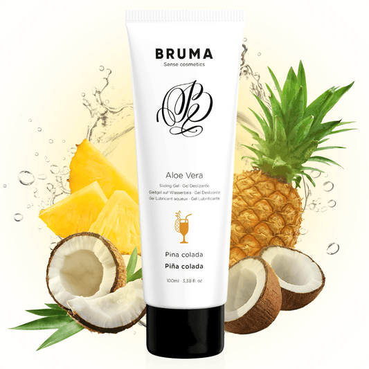 BRUMA - GEL DESLIZANTE CON ALOE VERA SABOR A PIÑA COLADA 100 ML - Sensuana.es