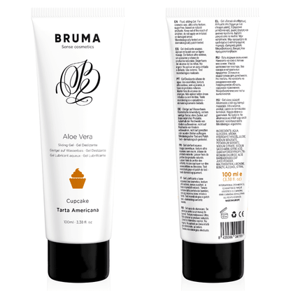 BRUMA - GEL DESLIZANTE CON ALOE VERA SABOR A TARTA AMERICANA 100 ML - Sensuana.es