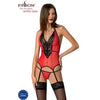 PASSION - PEONIA CORSET EROTIC LINE ROJO S/M - Sensuana.es