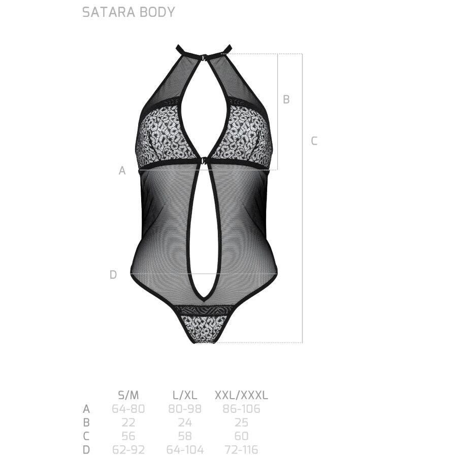 PASSION - SATARA BODY EROTIC LINE NEGRO S/M - Sensuana.es