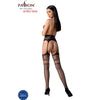 PASSION - S030 MEDIAS CON LIGUERO NEGRO TALLA UNICA - Sensuana.es