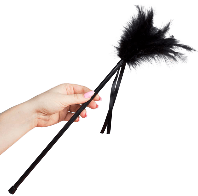 SECRETPLAY - PLUMERO PLUMAS NEGRO 40 CM - Sensuana.es