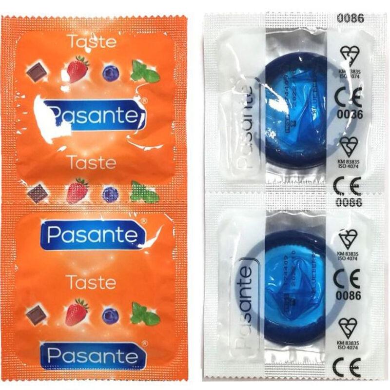 PASANTE - PRESERVATIVO SABOR ARANDANO BOLSA 144 UNIDADES - Sensuana.es