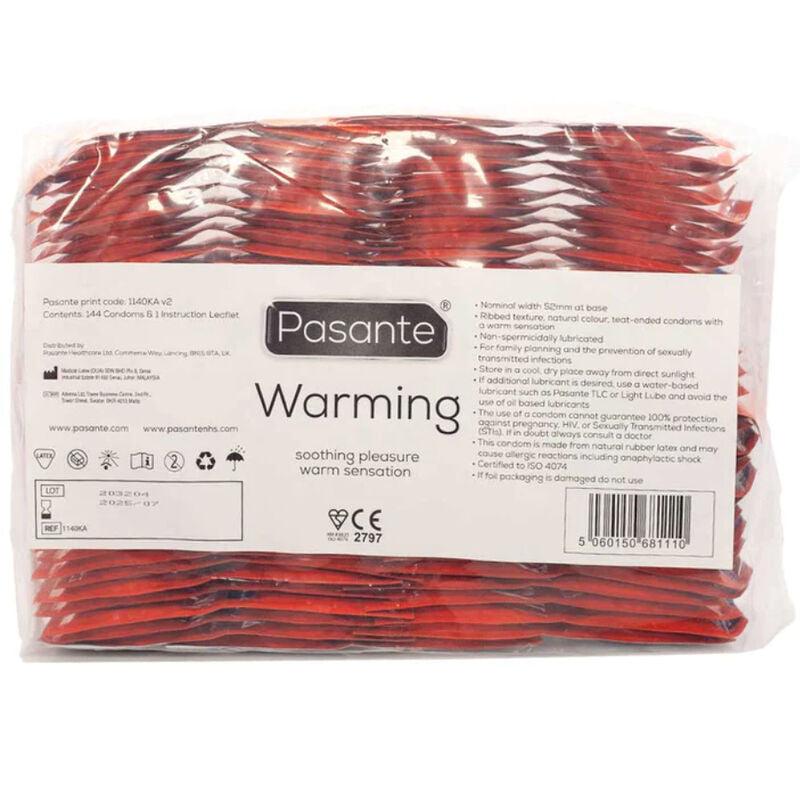 PASANTE - PRESERVATIVO EFECTO CALOR BOLSA 144 UNIDADES - Sensuana.es