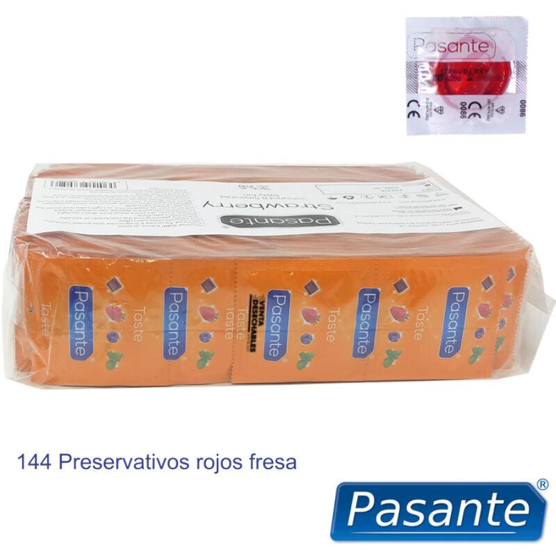 PASANTE - PRESERVATIVO SABOR FRESA BOLSA 144 UNIDADES - Sensuana.es