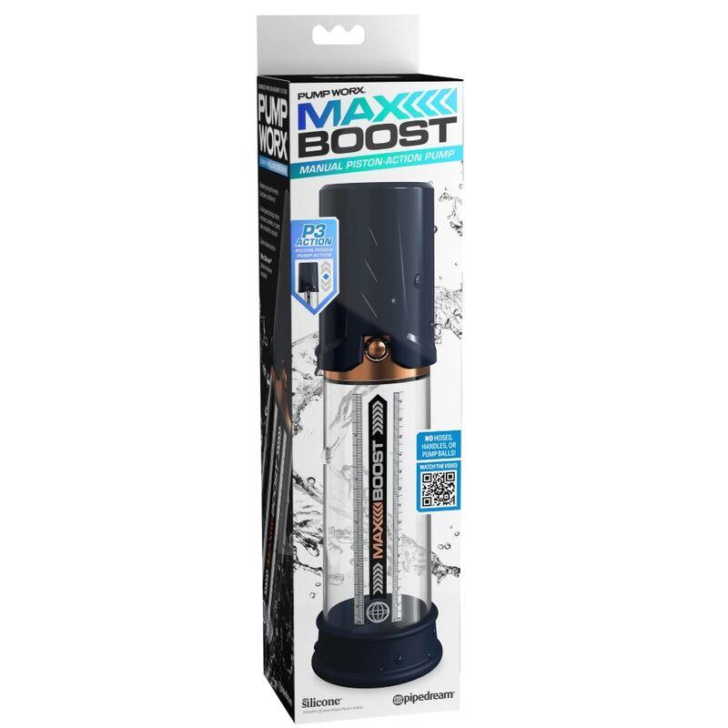 PUMP WORX - BOMBA DE ERECCION MAX BOOST AZUL - Sensuana.es