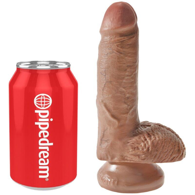 KING COCK - PENE REALISTICO CON TESTICULOS 13.2 CM CARAMELO - Sensuana.es