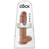 KING COCK - PENE REALISTICO CON TESTICULOS 22.6 CM CARAMELO - Sensuana.es