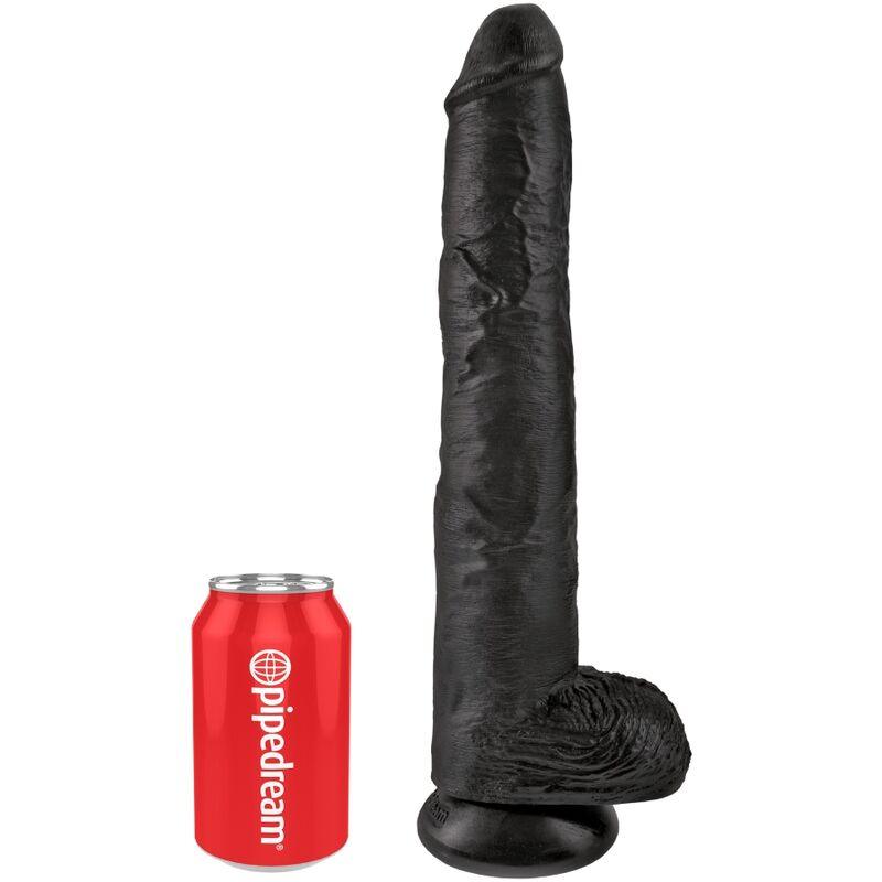 KING COCK - PENE REALISTICO CON TESTICULOS 30.5 CM NEGRO - Sensuana.es