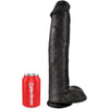 KING COCK - PENE REALISTICO CON TESTICULOS 34.2 CM NEGRO - Sensuana.es