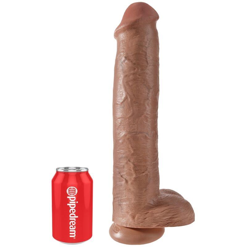 KING COCK - PENE REALISTICO CON TESTICULOS 34.2 CM CARAMELO - Sensuana.es