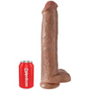 KING COCK - PENE REALISTICO CON TESTICULOS 34.2 CM CARAMELO - Sensuana.es