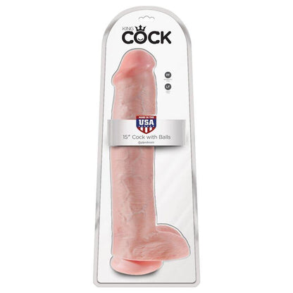 KING COCK - PENE REALISTICO CON TESTICULOS 34.2 CM NATURAL - Sensuana.es