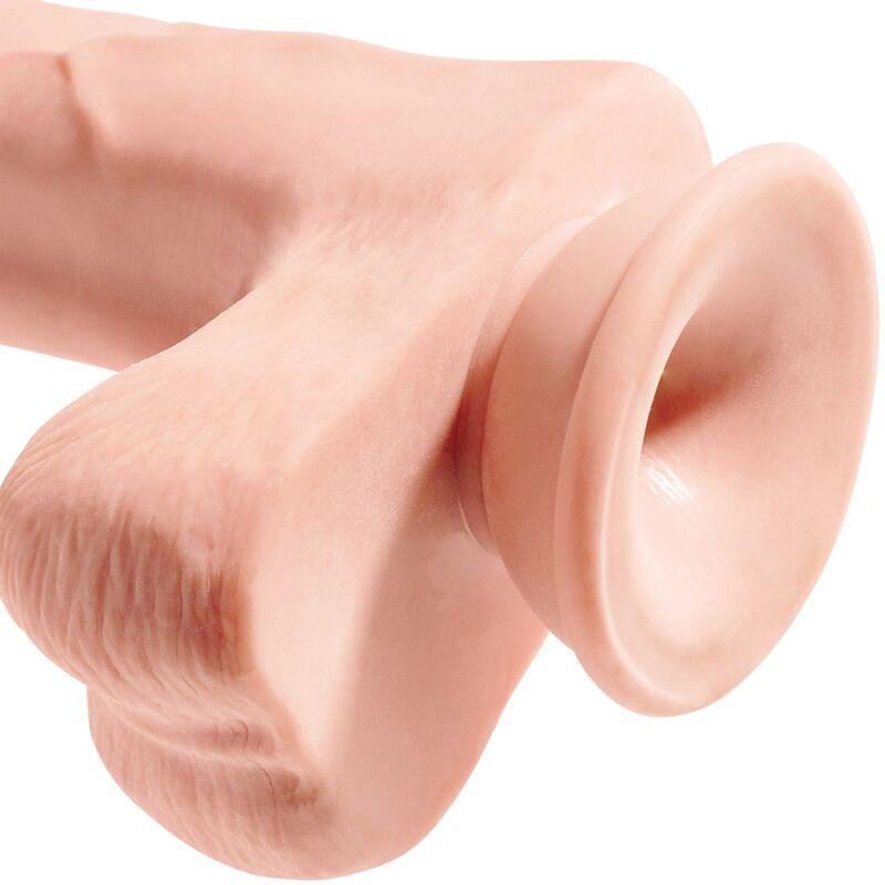 KING COCK - PENE REALISTICO 3D CON TESTICULOS 24.8 CM NATURAL - Sensuana.es