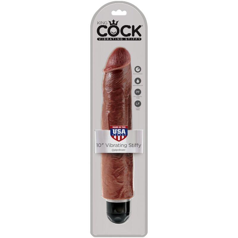 KING COCK - PENE REALISTICO VIBRADOR 25.6 CM MARRON - Sensuana.es