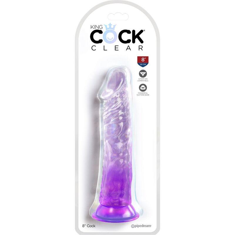 KING COCK - CLEAR PENE REALISTICO 19.7 CM MORADO - Sensuana.es