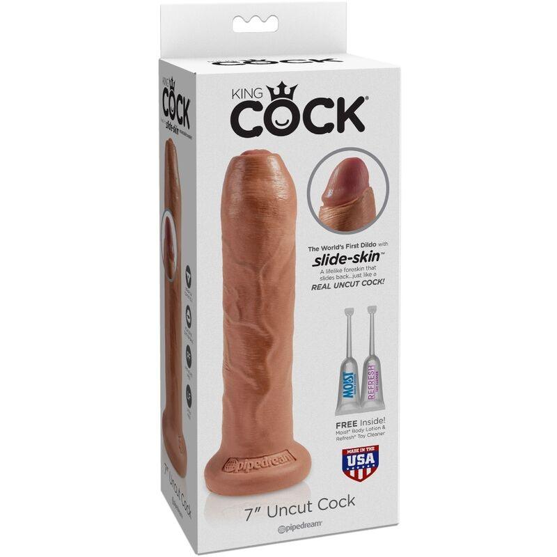 KING COCK - PENE REALISTICO CON PREPUCIO 17.8 CM CARAMELO - Sensuana.es