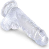 KING COCK - CLEAR PENE REALISTICO CON TESTICULOS 10.1 CM TRANSPARENTE - Sensuana.es