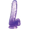 KING COCK - CLEAR PENE REALISTICO CON TESTICULOS 13.5 CM MORADO - Sensuana.es